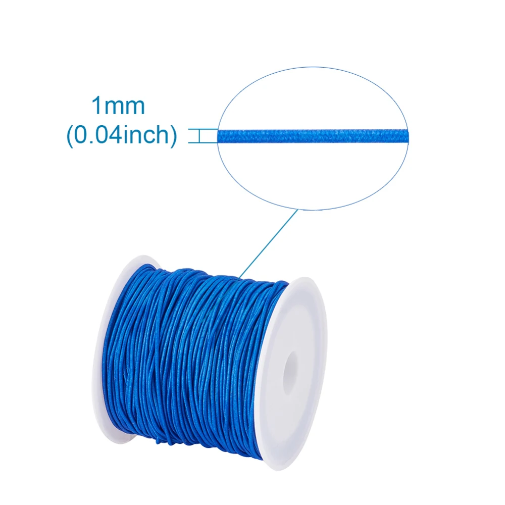 10 Rolls 1mm Elastic Cord Random Mix Color Thread Material for Bracelet Necklace DIY Jewelry Sewing Handcrafted Making Supplies