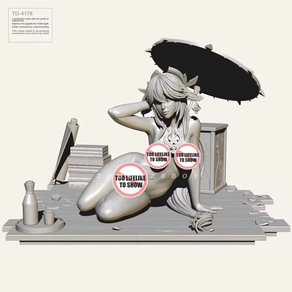 

Фигурка из смолы, 75 мм, японская Мика, девушка, смоляный солдат, сборная модель, комплект, в разобранном и неокрашенная 3D-статуя, игрушка