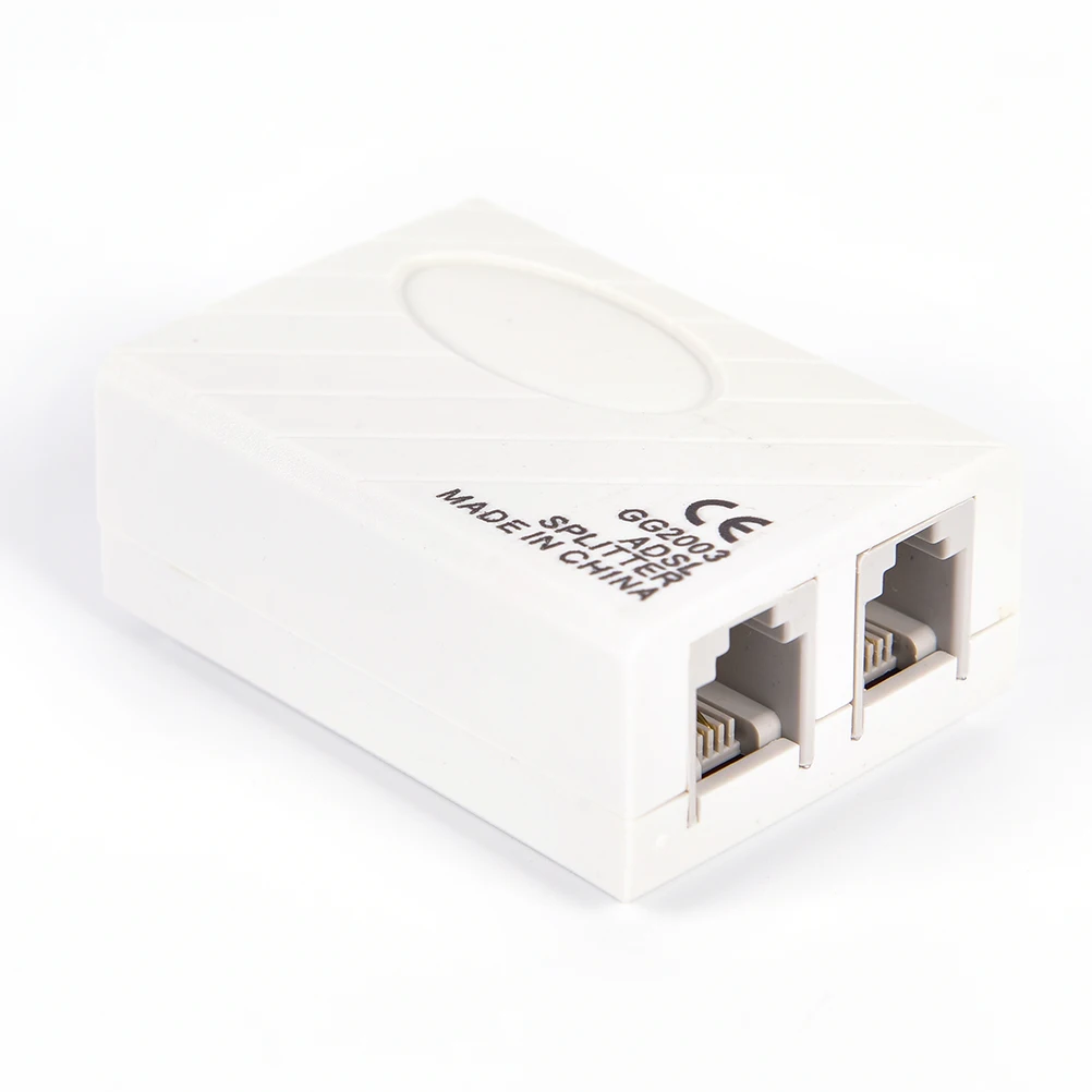 RJ11 Cable Line ADSL Fax Modem Phone Network Jack Micro Filter Splitter Adapter