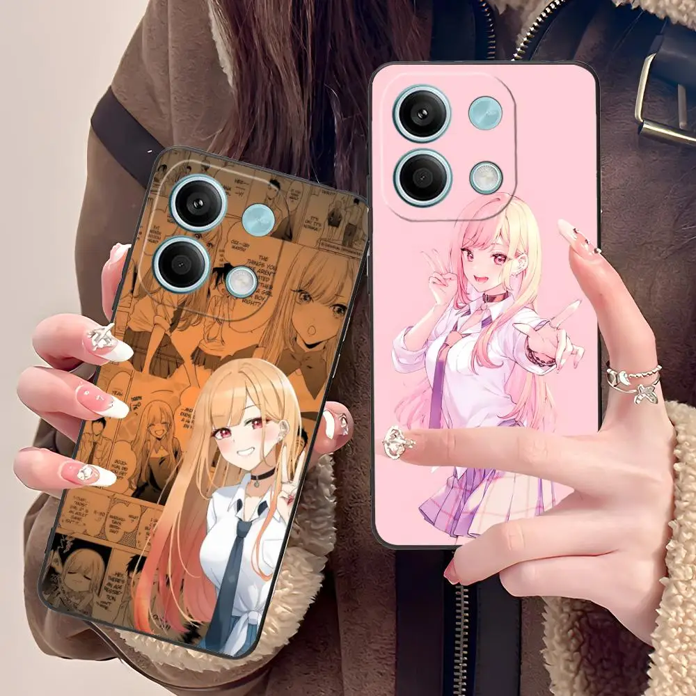

Marin Kitagawa Anime Phone Case for Xiaomi POCO M6 M5 M4 M3 X7 X6 X5 X4 X3 F6 F5 F4 Pro GT 5G Black Smartphone Cover Luxury