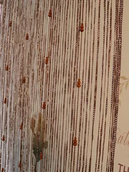 Door curtain with bottle gourd home decor Polyester tassel fringe string curtain for bedroom living room divider bathroom