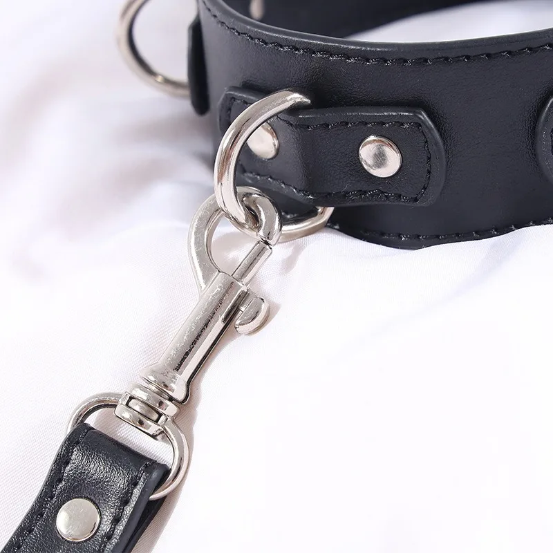 BDSM Adjustable Anal Hook Set Leather Collar Handcuff Straps BDSM Removable Anal Plug Multiple Play Accessories Adult Sex Toys view 2