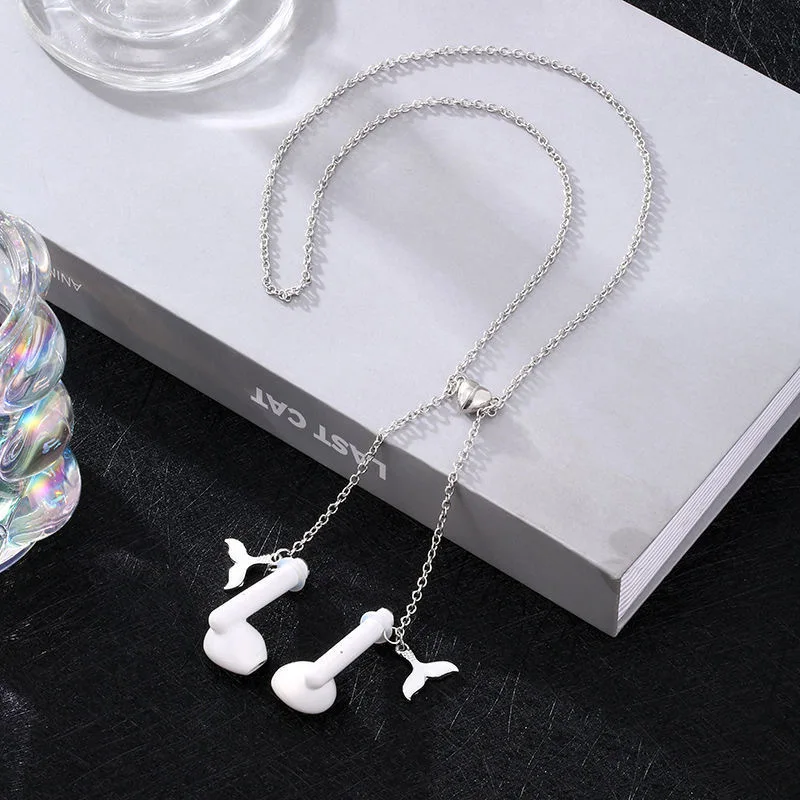 Wireless Earphones Lanyard Hanging Neck Anti-Lost Necklace Metal Chain Holder Strap Lanyard Cord String For Airpods 1 2 3 pro