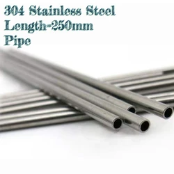 4/8/12pcs  Length 250mm High Quality 304 Stainless Steel Capillary Tube Seamless Hollow Tube OD 3mm-6mm Stainless Steel Pipe