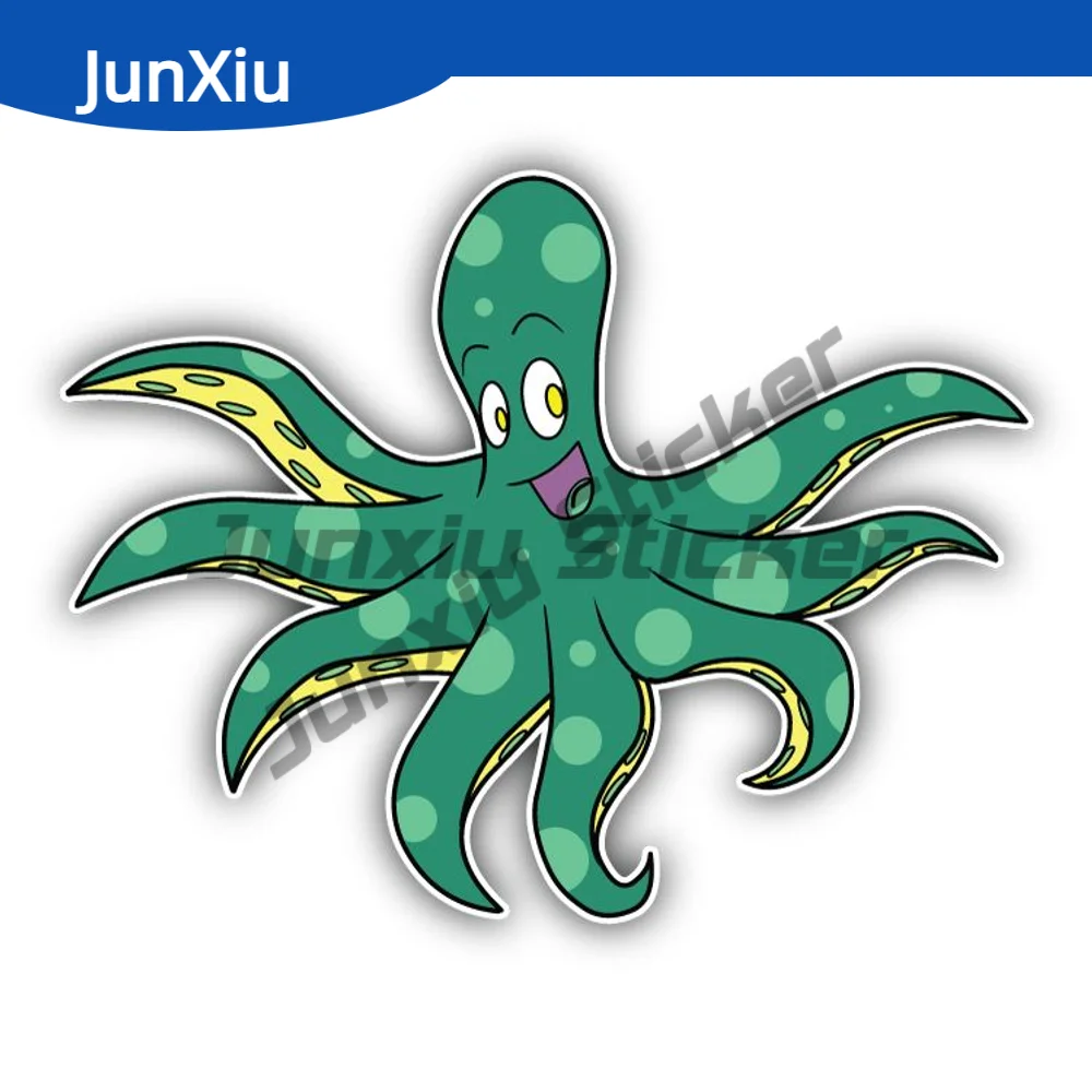 

Cute Octopus Car Sticker Bumper Window Phone Trunk Guitar Cover Scratches Exterior Decor Decal Stickers Camping Car Logo Sticker