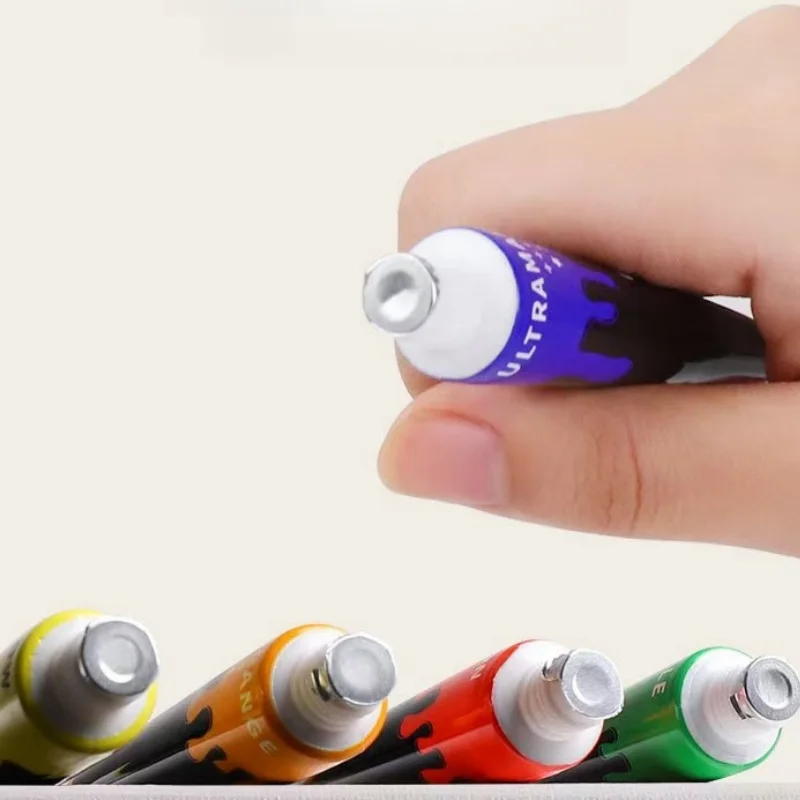 24 Color Acrylic Paint Set with Palette & Brushes, 12ml Tubes Waterproof Art Supplies for Painting Canvas & Wood Crafts
