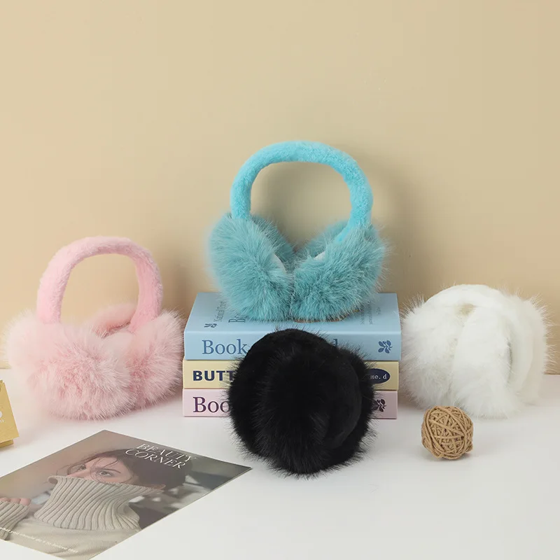 New Foldable Ear Cover Fashionable Thermal Solid Color Simple Ear Protection Bag for Autumn and Winter Cold Weather