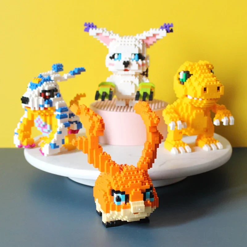 SC Digimon Agumon Gabumon Piyomon Palmon Patamon Tailmon Digital Monster Pet Doll Mini Diamond Blocks Bricks Building Toy sin caja