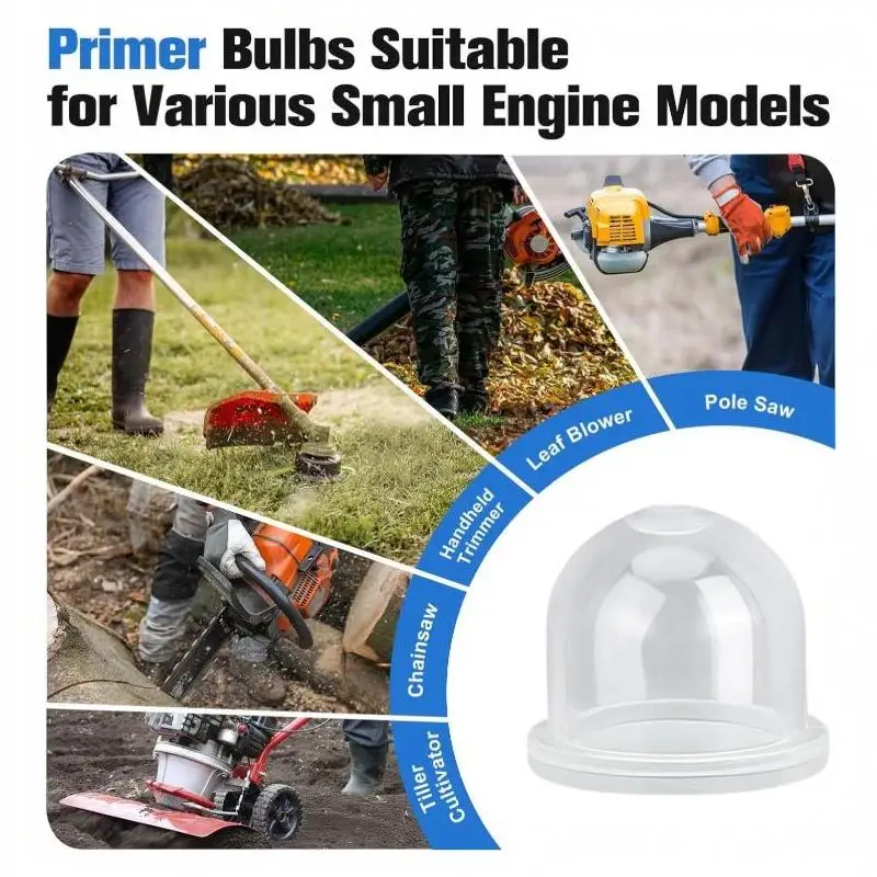 Fuel Pump Primer Bulb 10Pcs 19/22mm Heat Resistant for Chainsaws Blower Weed Trimmers Outdoor Power Tool Parts