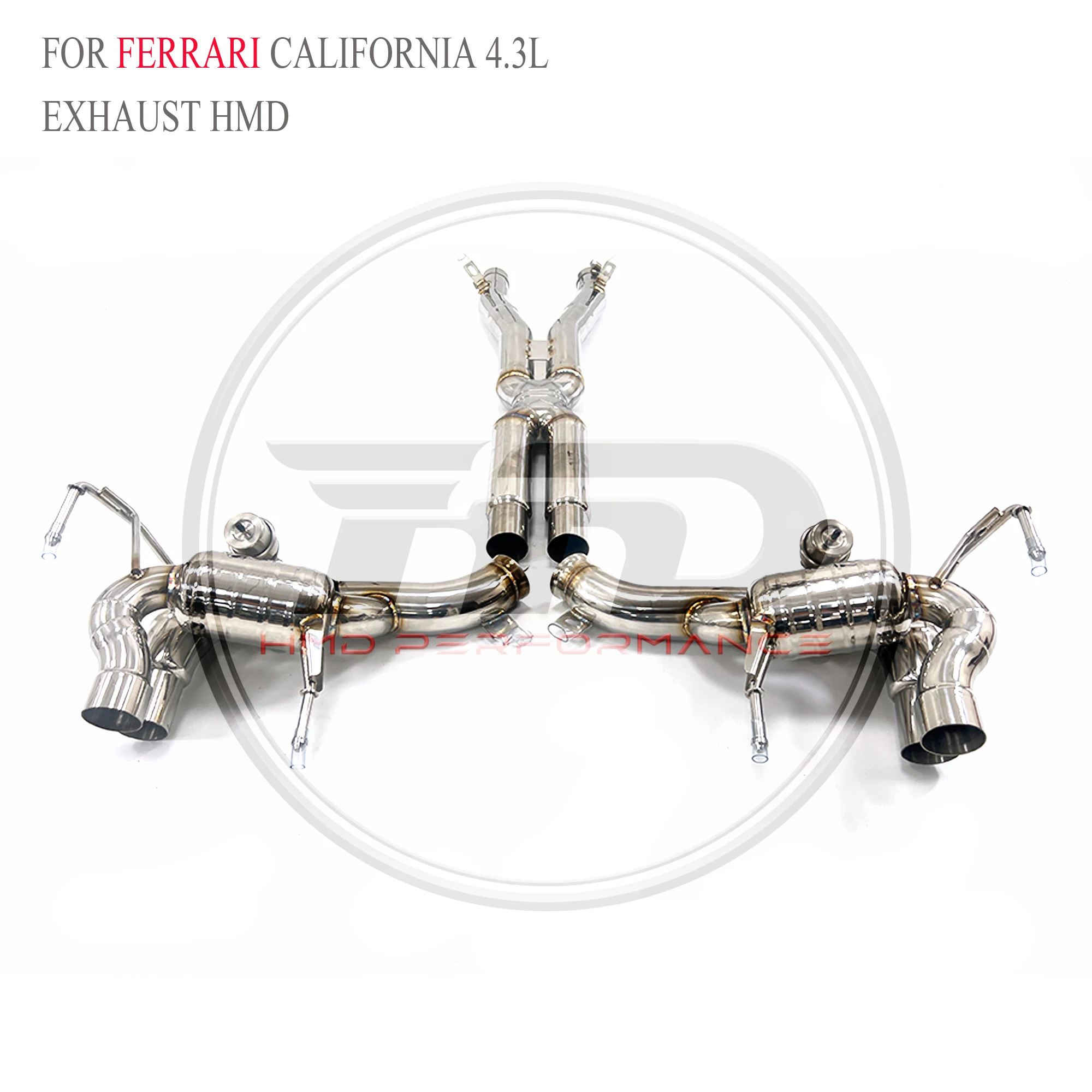 HMD Stainless steel Exhaust Systems Catback For Ferrari california 4.3L Muffler With Valve Auto Modification