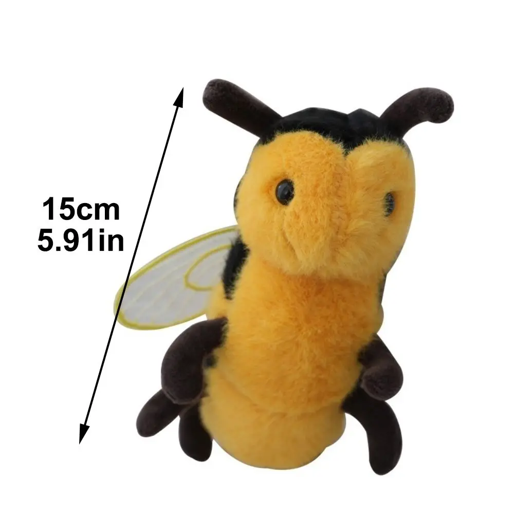 Mode 15cm Bienen puppe Schlüssel bund Plüsch Cartoon Schult asche Anhänger Hänge taschen Dekor niedlichen Puppe Schlüssel ring