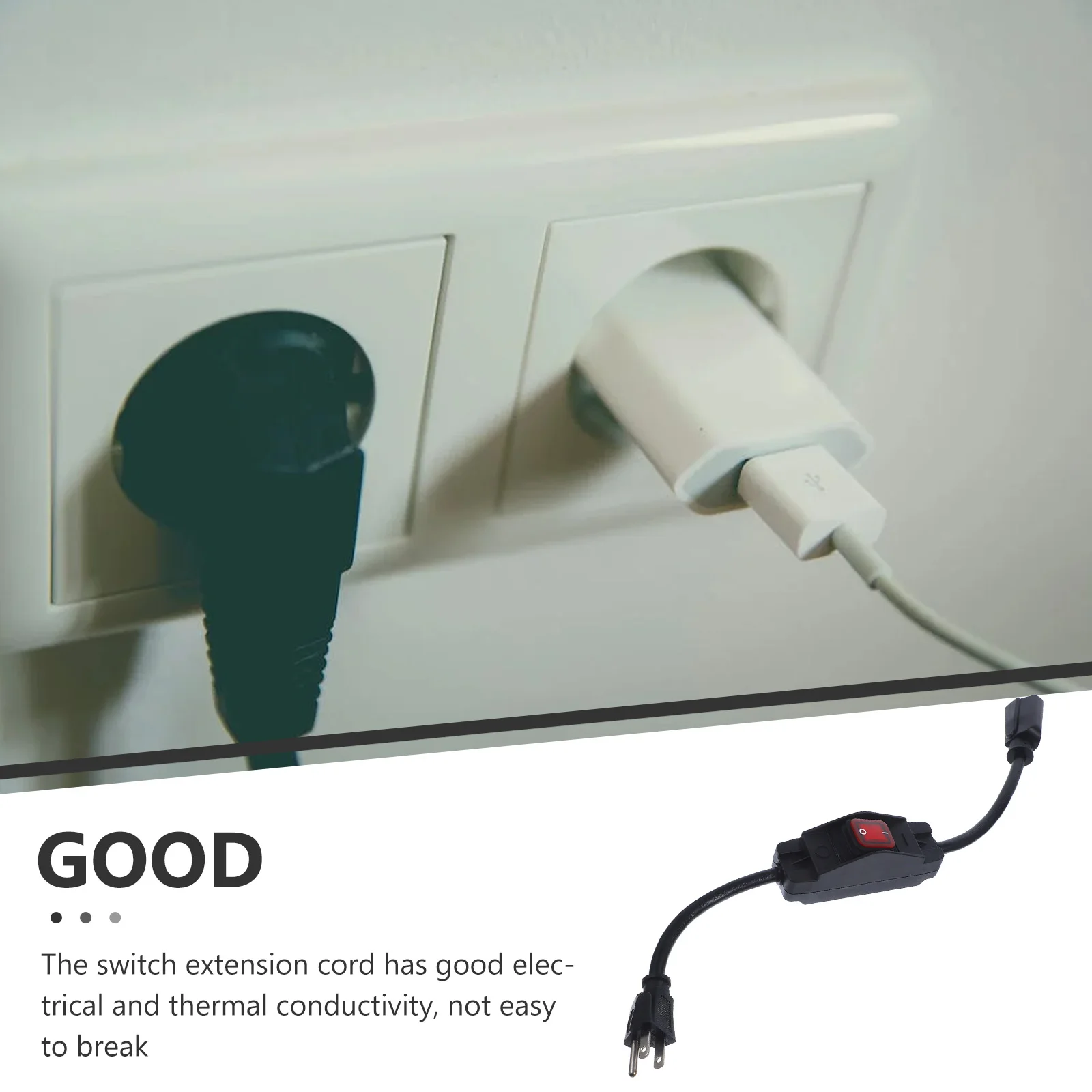 

Waterproof Switch Extension Electric Inline /Off Power On Off Short 3 Prong Outdoor Electrical Cord Appliance Light