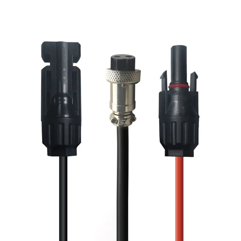 

1M DC GX16 2Pin Female Air Plug Cable to Solar Panel Power Connector Adapter Wire male female for car battery Plug 12V 48V t1