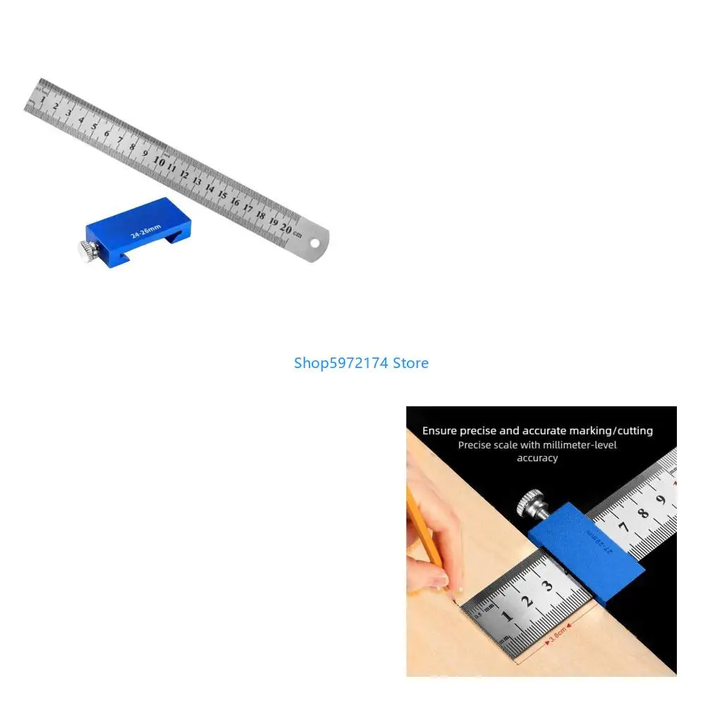 Y3NB Adjustable Aluminum Marking Instrument For Woodworking Designs with Sliding Guide Upgrades For Error Easy Measurements