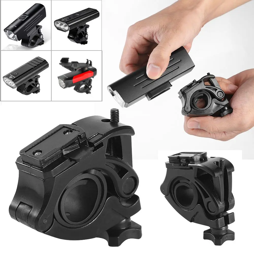 Outdoor Cycling MTB LED Bracket Front Flashlight Mount Bicycle Light Holder Bike Headlight Clips