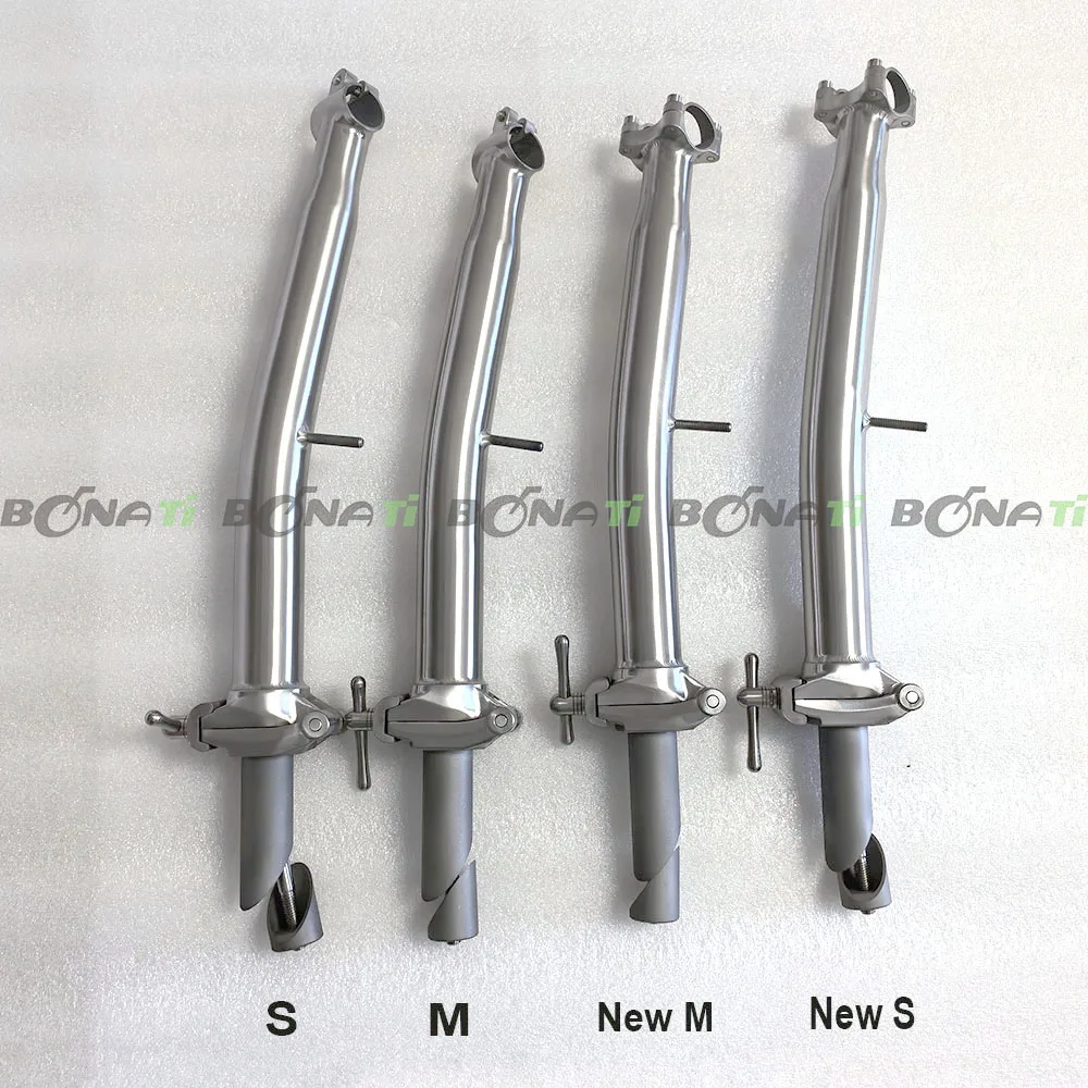 Ultra Strong Titanium Folding Bike Handlebar, New S Head Stem,