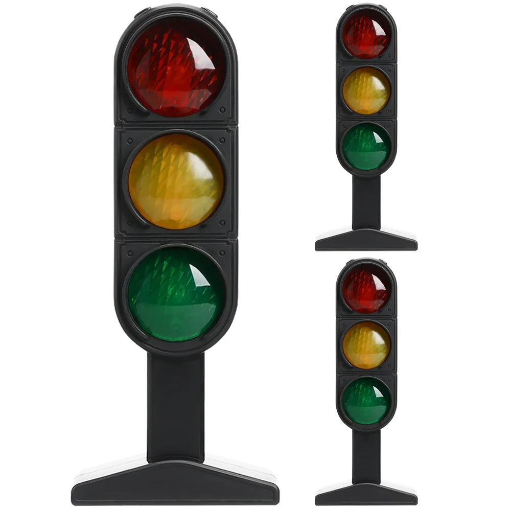 

3 Pcs Models Traffic Light Educational Lights Signal Puzzle Without Kids Toys Signs Crosswalk Toddler