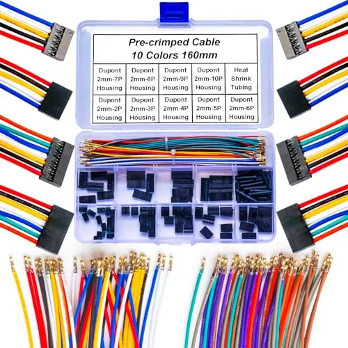 Connecteurs de 2.0mm et directions 24AWG, Dupont-2.0 Dupont,Dupont-2.0mm Simple Nuclex 2/3/4/5/6/7/8/9/10P (YO-DU2.0)