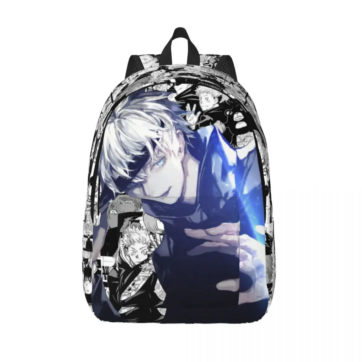 

Jujutsu Kaisen Backpack with Pocket High School Hiking Gojo Satoru Sorcery Fight Anime Daypack for Men Women Laptop Shoulder Bag