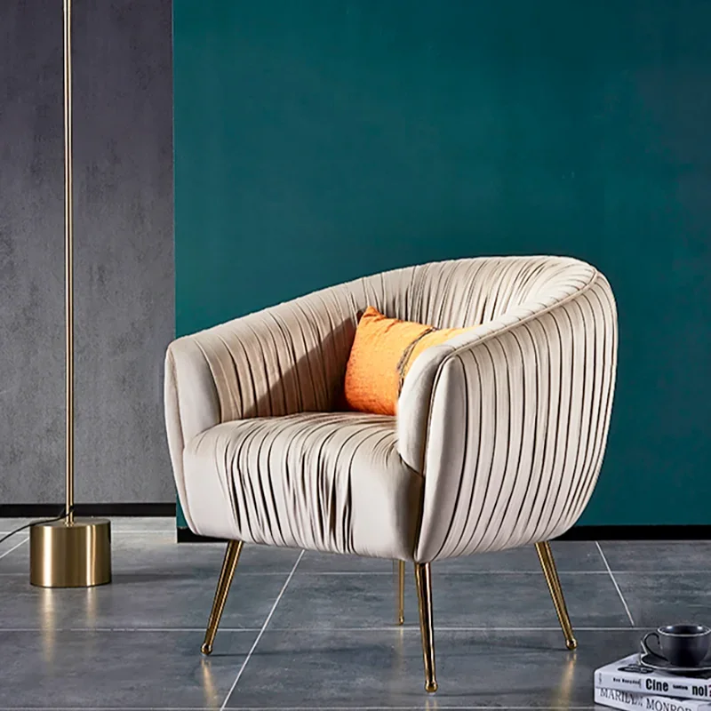 

Balcony Single Comfortable Sofa Bedroom Sofa Chair Net Celebrity Dressing Chair Designer Living Room Lounge Chair Furniture