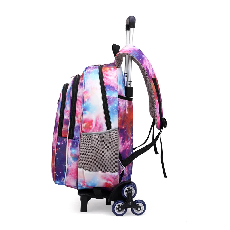 Children School Backpack with Wheels School Bag for Boy Girls Trolley Bag Students Backpack Rolling Wheeled Backpack Book Bag