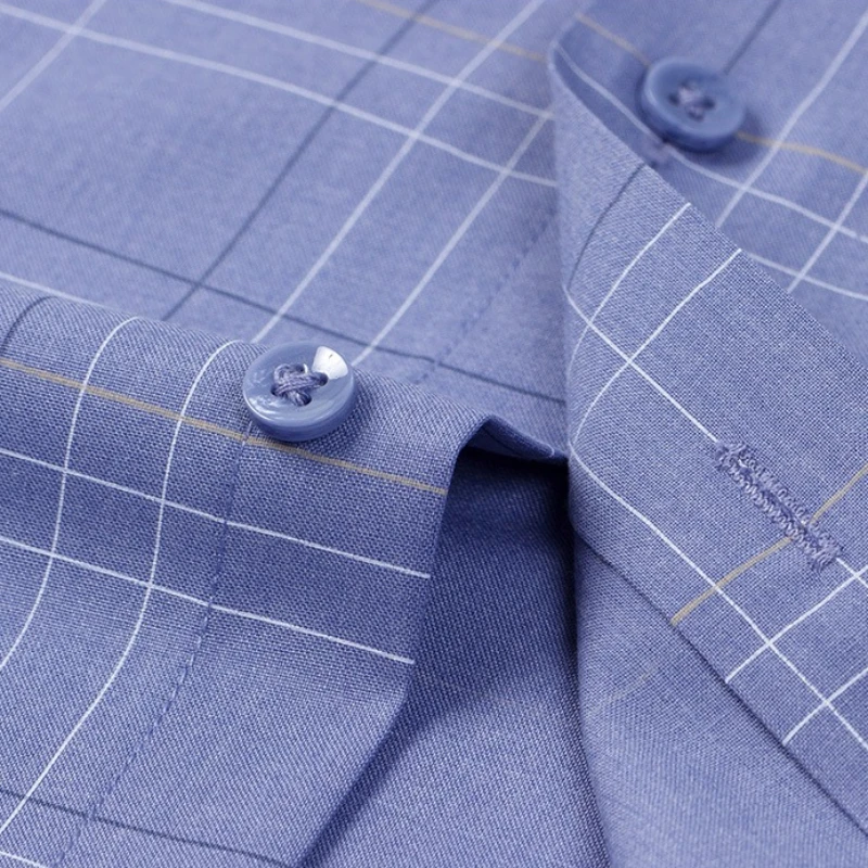 8XL Quality Long Sleeve Man Shirt Plus Size Big and Tall Anti-wrinkle Business Fashion Classic Plaid Shirts Men Long Sleeve 7XL