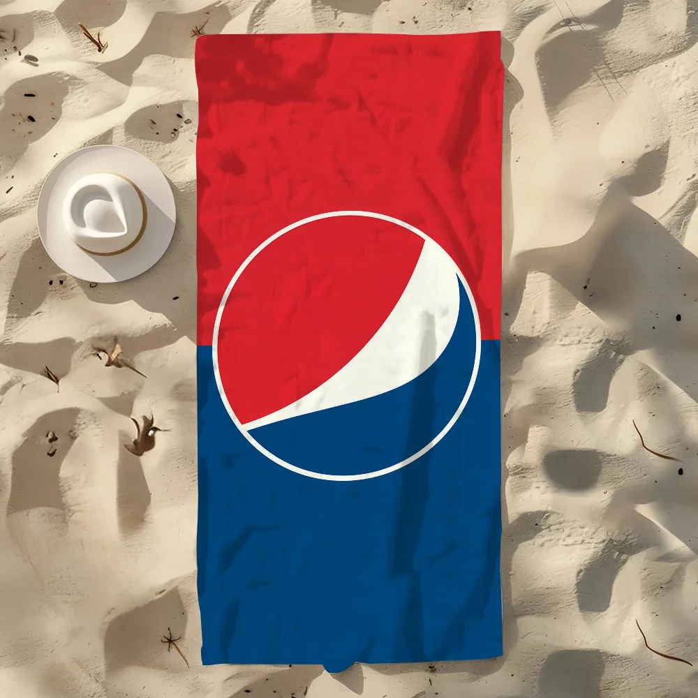 Toalla con Logo de p-pepsi c-cola con estampado artístico de moda, regalo suave para piscina, para viajes, gimnasio, ducha, Camping, toalla de playa grande deportiva de secado rápido