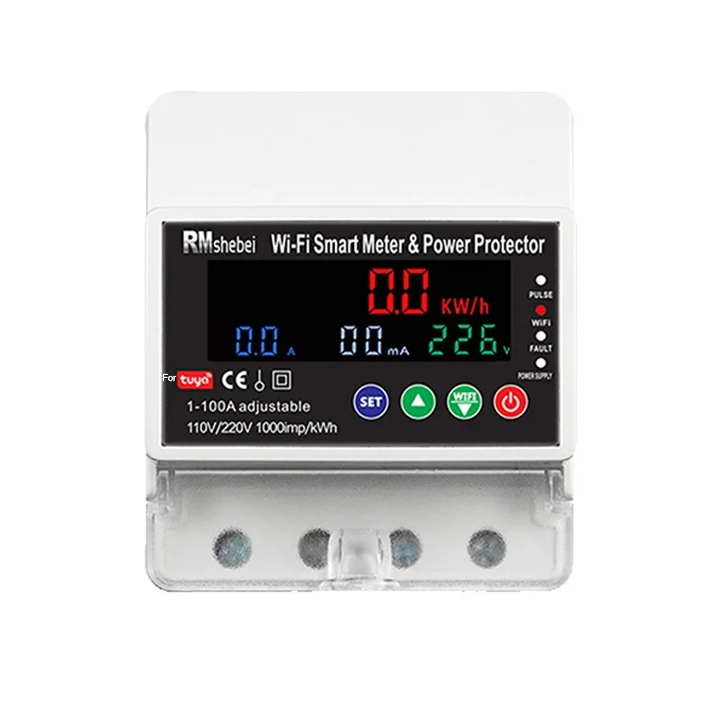 

Smart Energy Management 100A Maximum Current WiFi Remote Control Safety Monitoring High Measurement Accuracy LCD Display