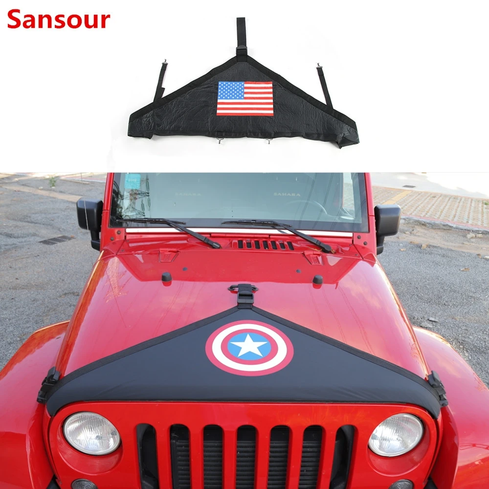 

Sansour Car Engine Bonnets for Jeep Wrangler JK 2007-2017 Car Front Hood Cover Protector Bra for Jeep JK Wrangler Accessories