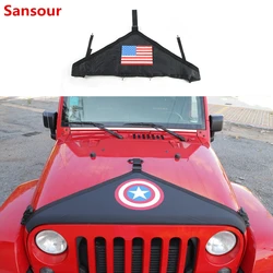 Sansour Car Engine Bonnets for Jeep Wrangler JK 2007-2017 Car Front Hood Cover Protector Bra for Jeep JK Wrangler Accessories