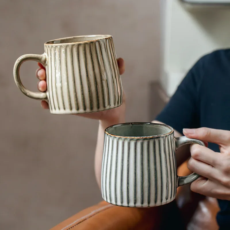 Handgefertigte Tassen mit hohem ästhetischem Wert, Vintage-Keramiktassen, Kaffeetassen, chinesische Keramik-Trinkutensilien