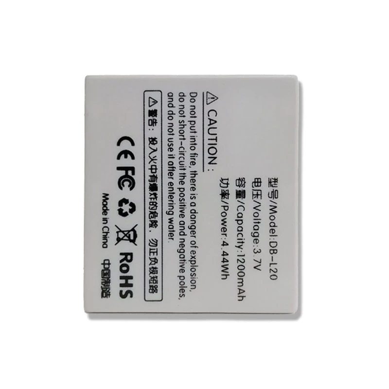 DB-L20 DB-L20A High Quality Camera Battery 3.7V 1200mAh for Sanyo Xacti C1 C4 C5 C6 CA8 CA65 CA9 E6 E7 E60 J4 CG65 CG6 CG9