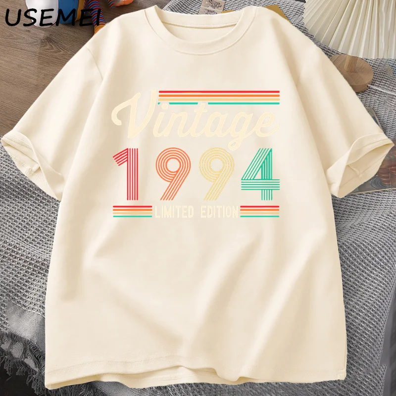 30 Year Old Gifts T-shirt Men Cotton Short Sleeve Tshirt Born in 1994 Vintage 30th Birthday Tees Unisex Oversize Male Clothes