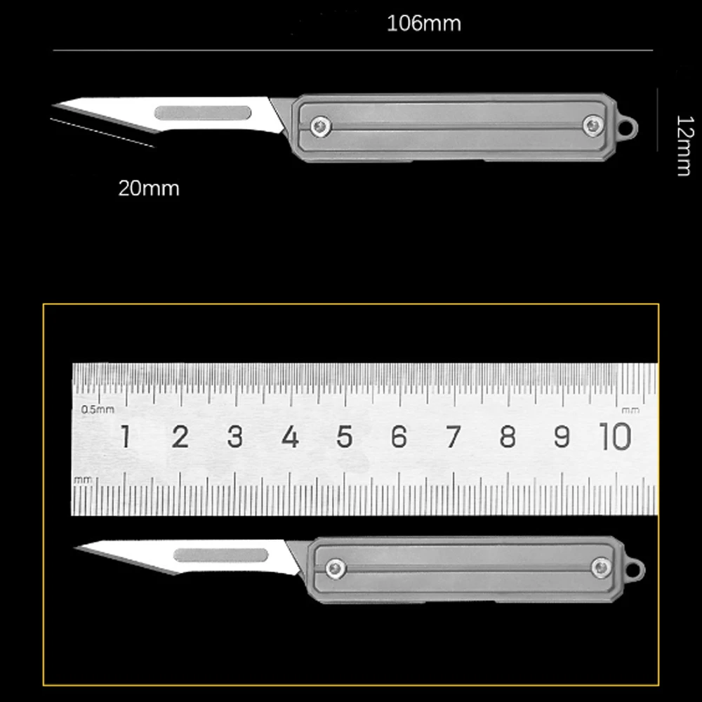 Mini Stainless Steel Surgical Knife Outdoor Camping Portable Open Box EDC Medical Knife with 10pcs Blades