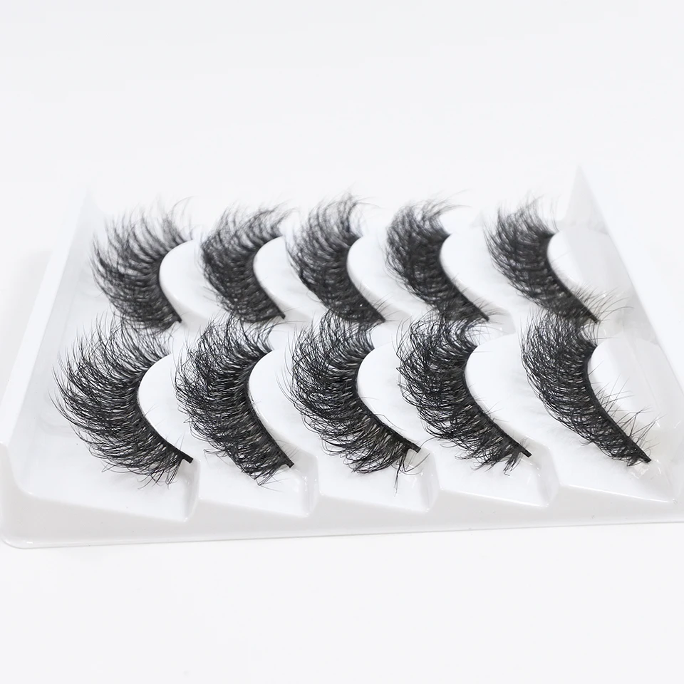 Self Adhesive Eyelashes กาว Reusable 3d Wispy ธรรมชาติหนาแต่งหน้าขนตาปลอม