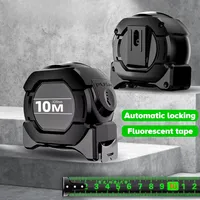 5/7.5/10M Metric Measuring Tape Self Locking Fluorescent Steel Tape Measure High Precision Wear-resistant Ruler Measuring Tools