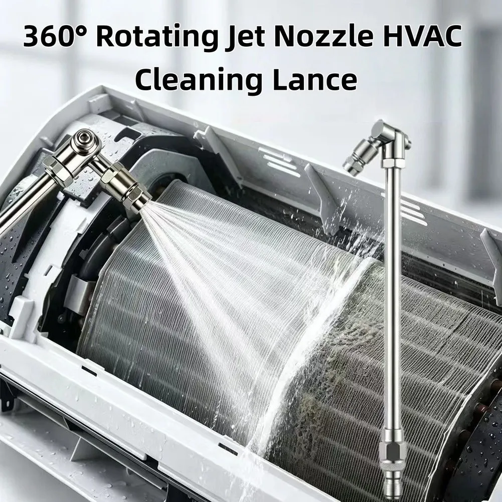 AC Coil Cleaning Spray Bar with 360 Degree Rotation and 1/4 Inch Quick Connect for Repeated Use in HVAC Environments