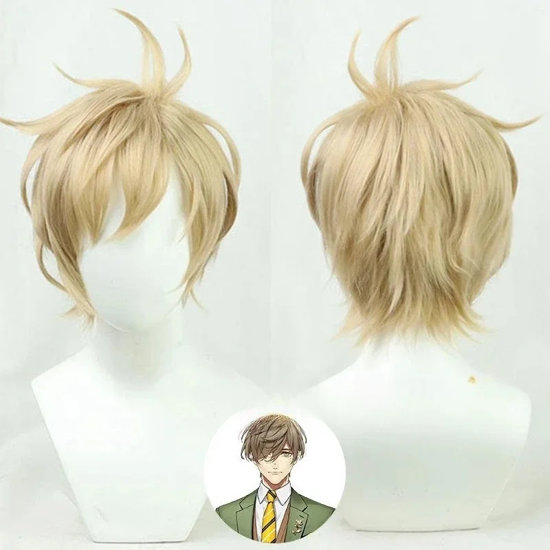 Halloween Christmas Woman Men Adult Wig Virtual YouTuber Eden-gumi Oliver Evans Golden Cosplay Wig