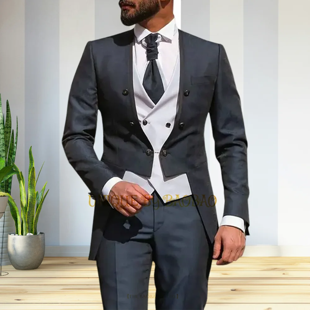 

Men's 3-piece suit (jacket+pants) modern design wedding bridegroom cocktail banquet dinner party concert show custom tuxedo