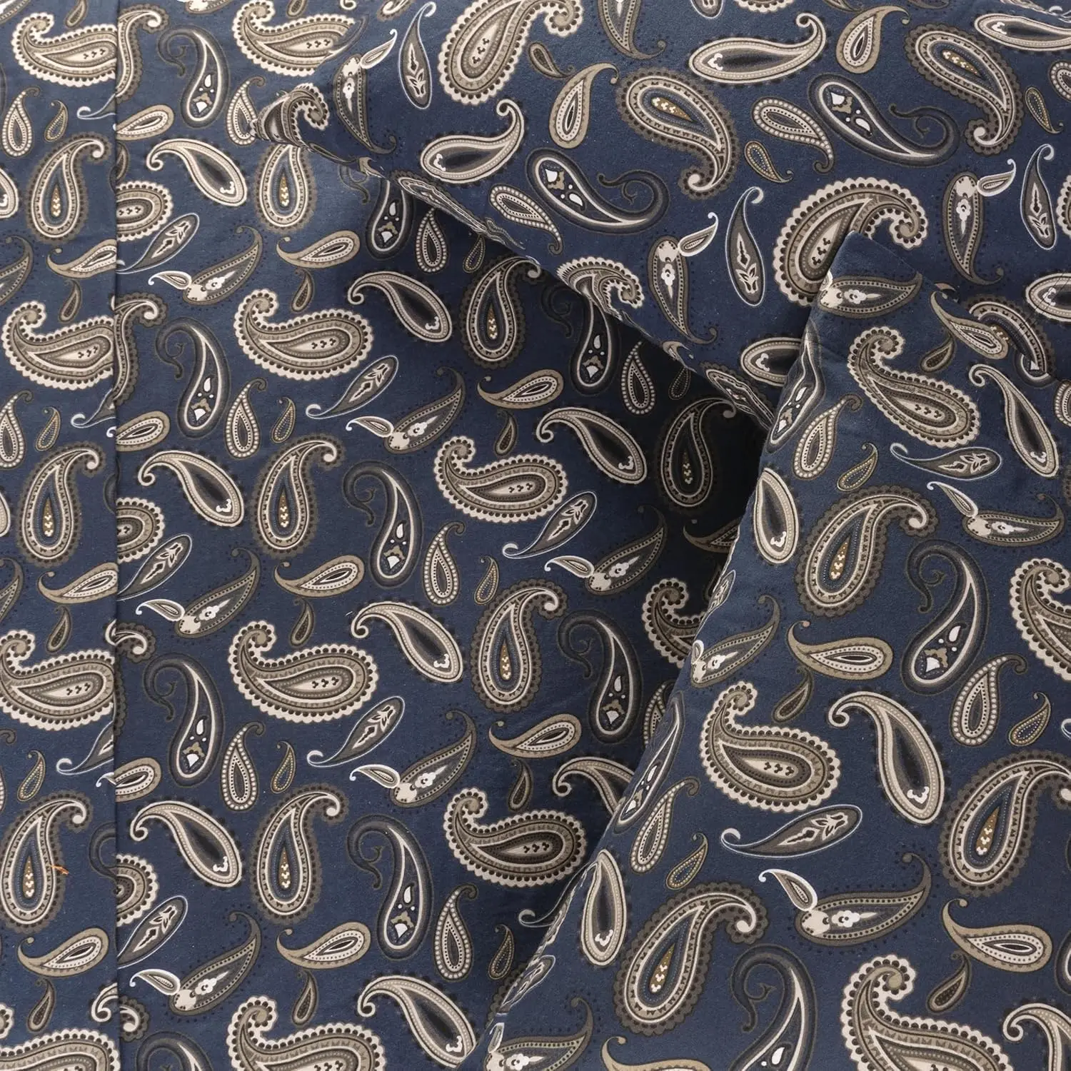 

Superior Flannel Brushed Cotton Paisley Bed Sheet Set, Soft, Warm Bedding, Bohemian Floral Sheets, Bedroom Decor, 1 Flat Sheet,