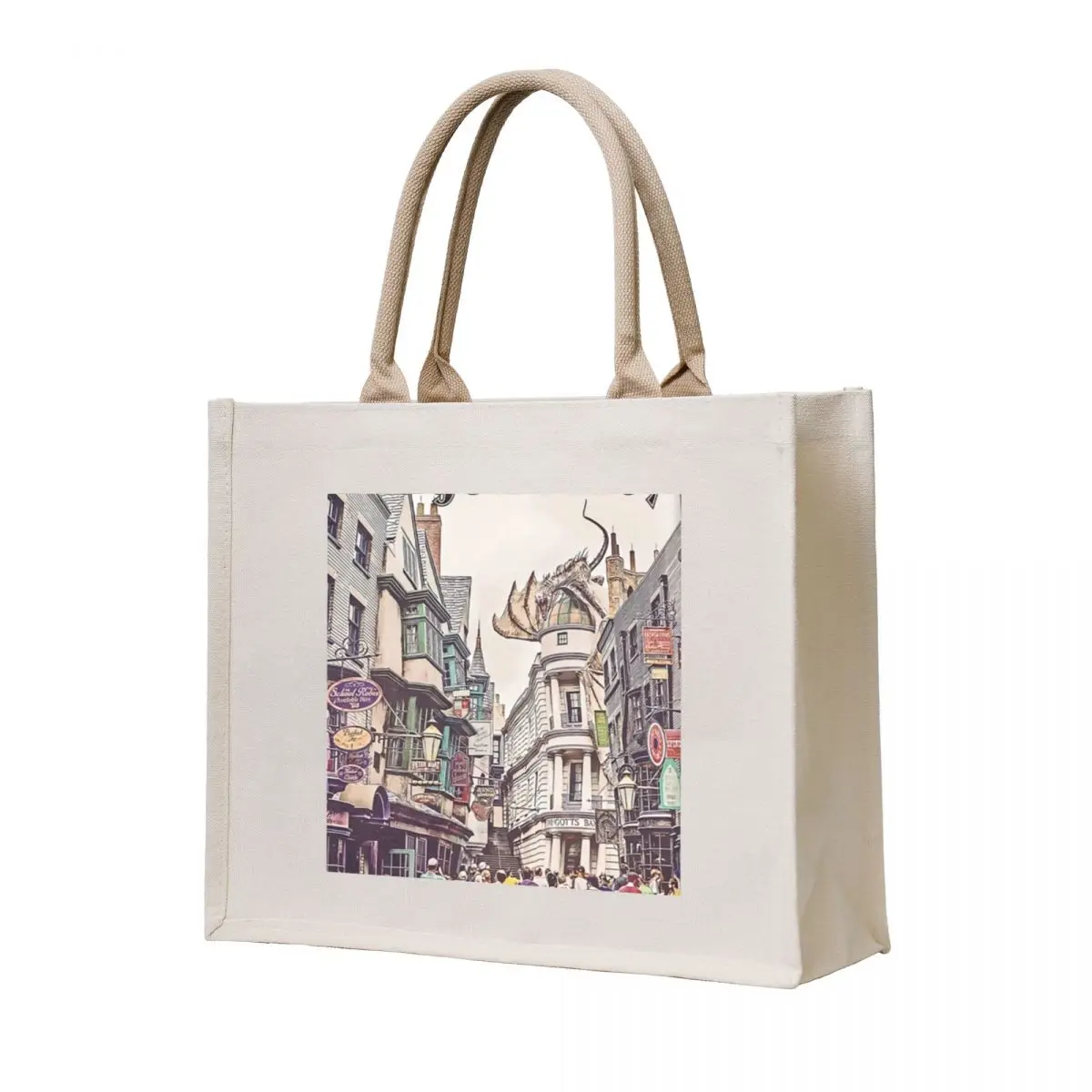 

Visit Diagon Alley Tote Bag cute pouch bag Woman shopper bag Canvas supermarket folding