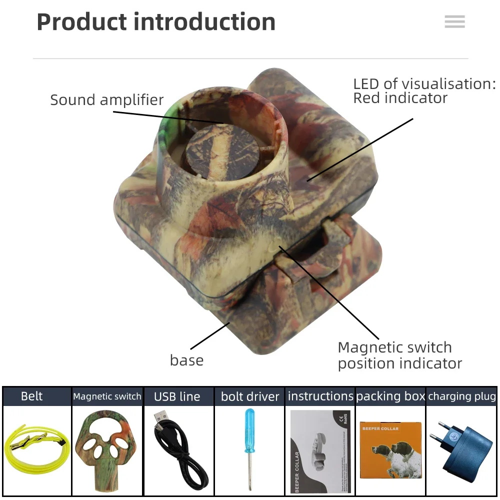 Dog Training Collar Sound Localization Collar For Hunting Dogs BeeperWaterproof Beeper Collars For Sports Training