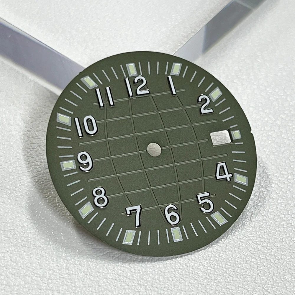The 31mm Nautilus green luminous dial is suitable for NH35 automatic movement dial watch accessories