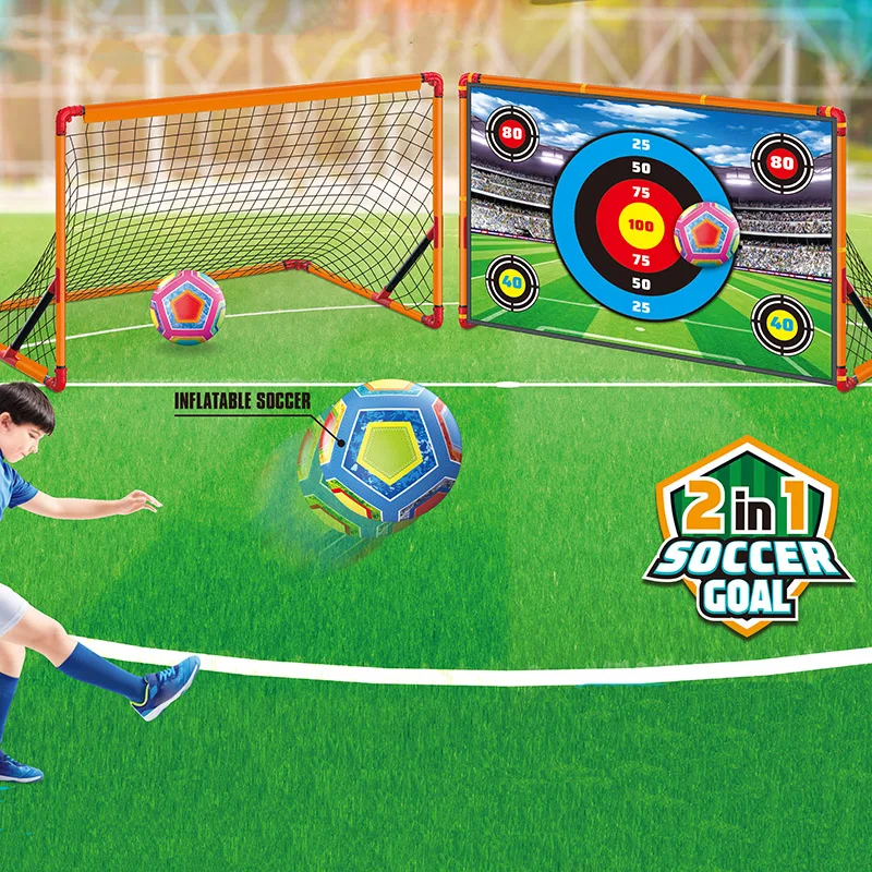 

Foldable Kids Soccer Goal Educational Portable Football Training Sport Toy Set