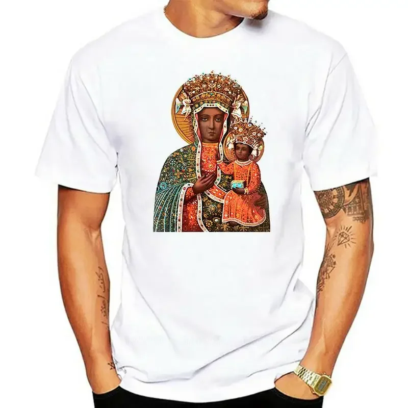 BLACK MADONNA of Czestochowa V2Christian Mary T Shirt sizes S-3XL POLAND High Quality Custom Printed Tops Hipster Tees T-Shirt