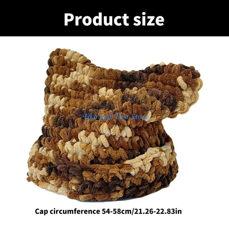 HX6F Soft Hat Women Men Breathable Knit Hat Costume Props Skull Caps