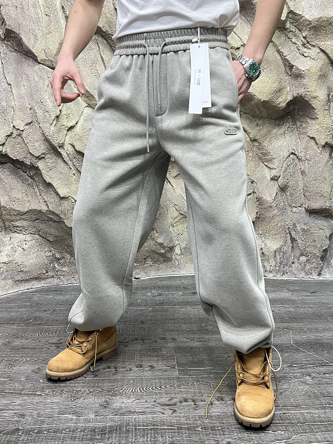 

Thiened Warmth Casual Pants Men's Autumn Winter Straight Leg Cotton Polyester Blend Fce Lined 3D Knife Cut Cosite Orlon