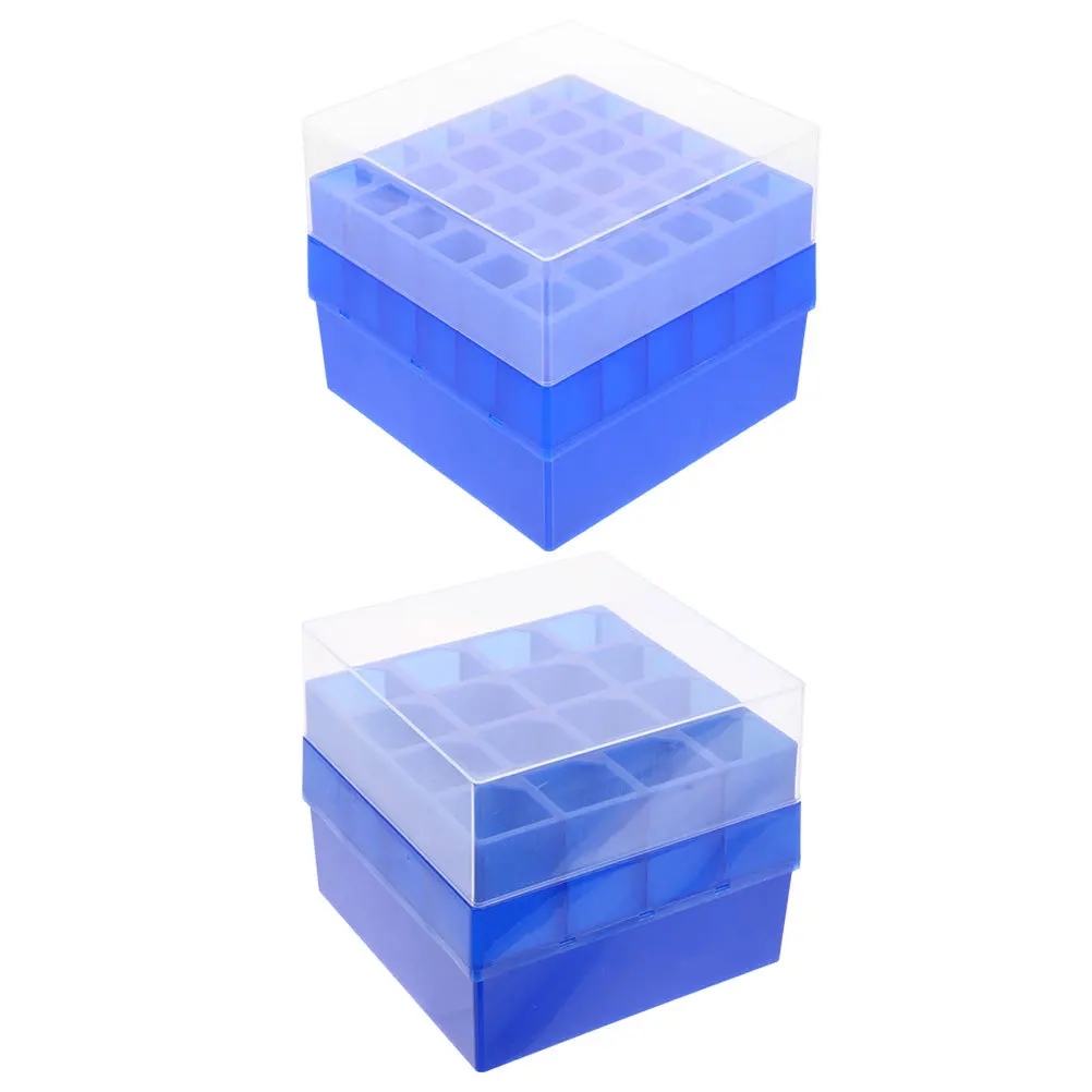 2Pcs Reagenzglas Display Box Halter Wiederverwendbare für Labor Lagerung Organizer Fall Reagenzgläser Box Rohre Boxen