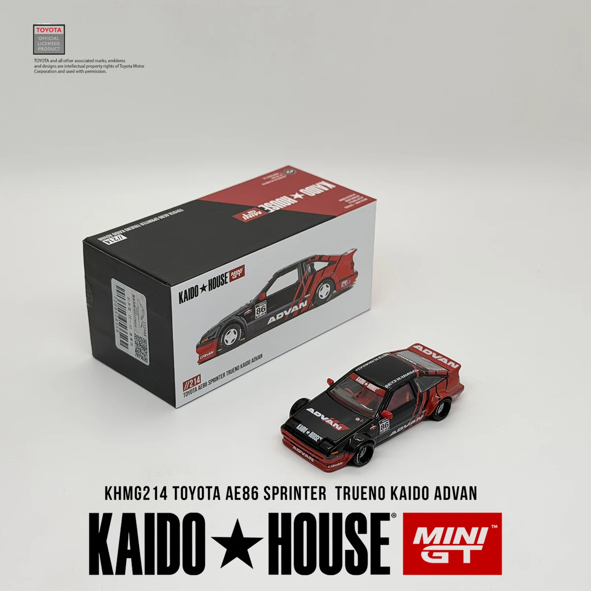 Ready To Ship Open Hood 1:64 Kaido House Mini GT AE86 Sprinter Trueno ADVAN Livery KHMG214 Diecast JDM Car Model in Stock