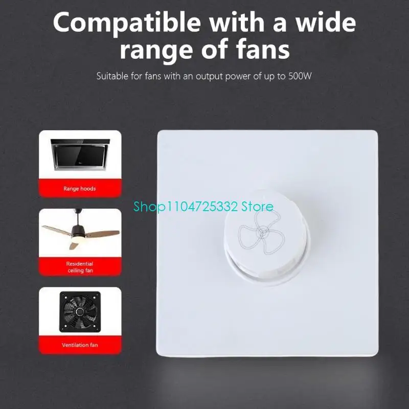 P5EA Electronic Mechanical Rotary Switches Panel for Ceiling Fan 5-Speed 86 Type